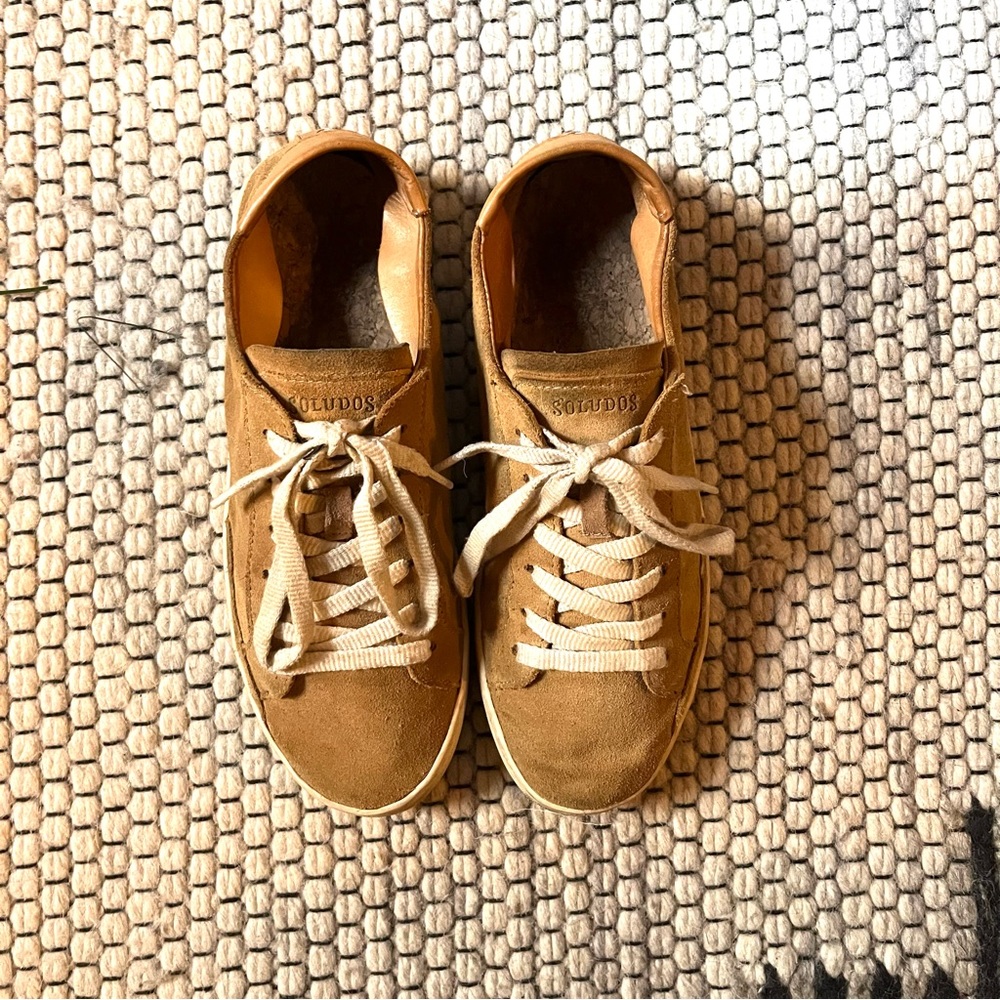 Soludos Tan Suede Sneakers